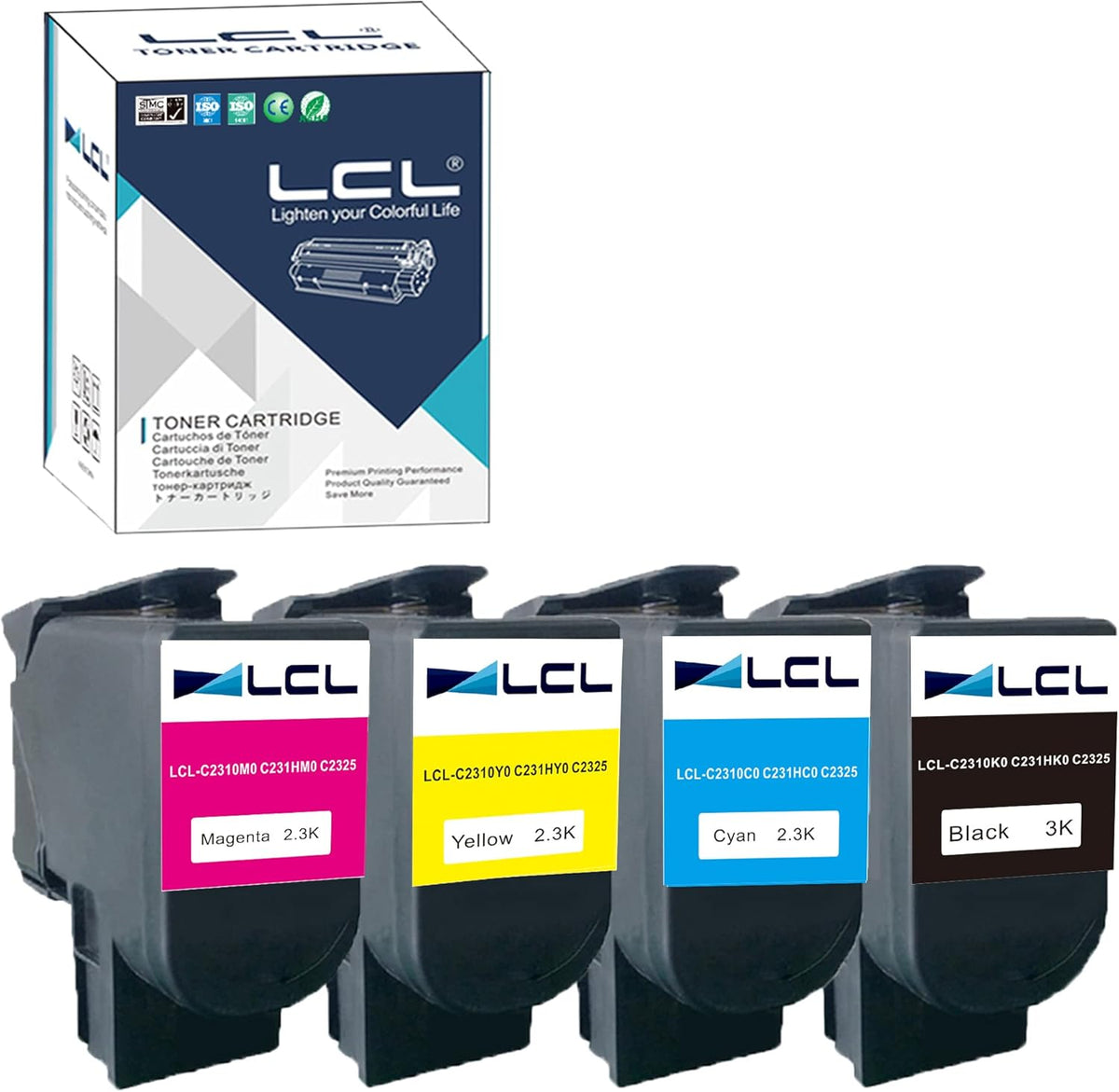 Compatible Toner Cartridge 4-Pack KCMY B40632