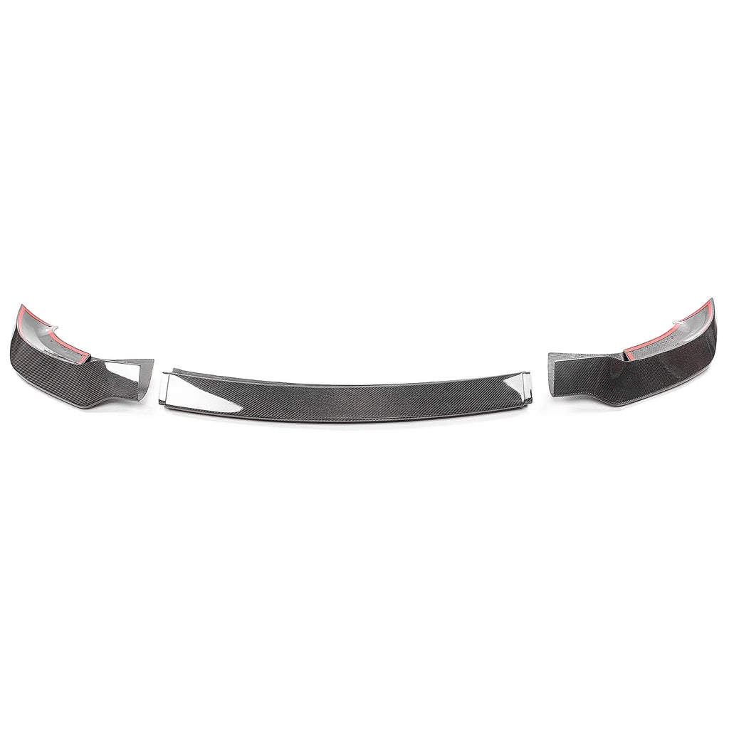 Gloss Black Real Carbon Fiber Front Lip Spoiler Splitter D289