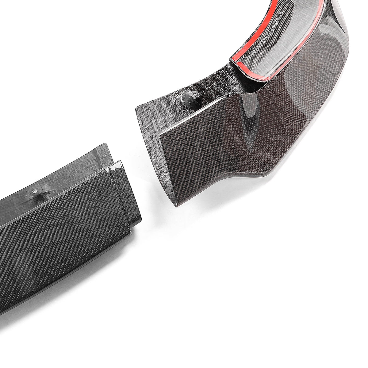 Gloss Black Real Carbon Fiber Front Lip Spoiler Splitter D289