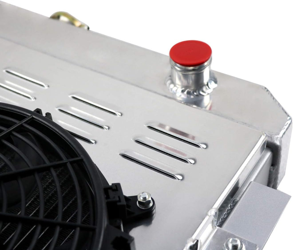 3 Row Aluminum Radiator with Shroud and 2x12'' Fan R7349