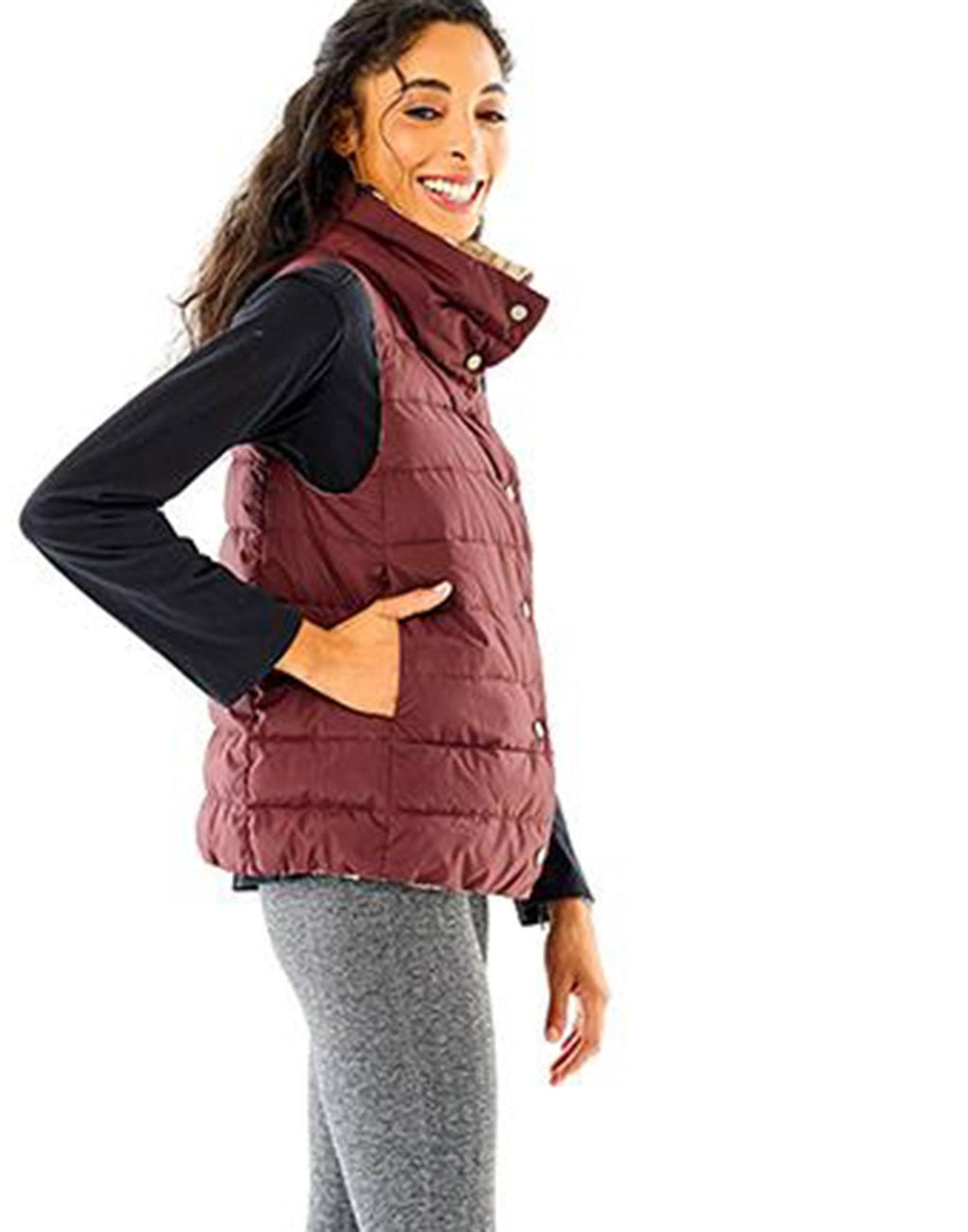 Merlot/Birch Reversible Vest Z9503