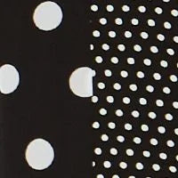 Black Multi Dot Sleeveless Wrap Dress B146