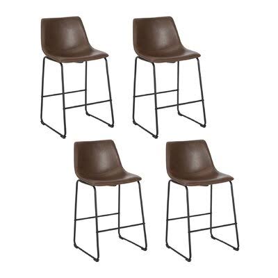 Brown/ Black Frame Counter Stool H1244