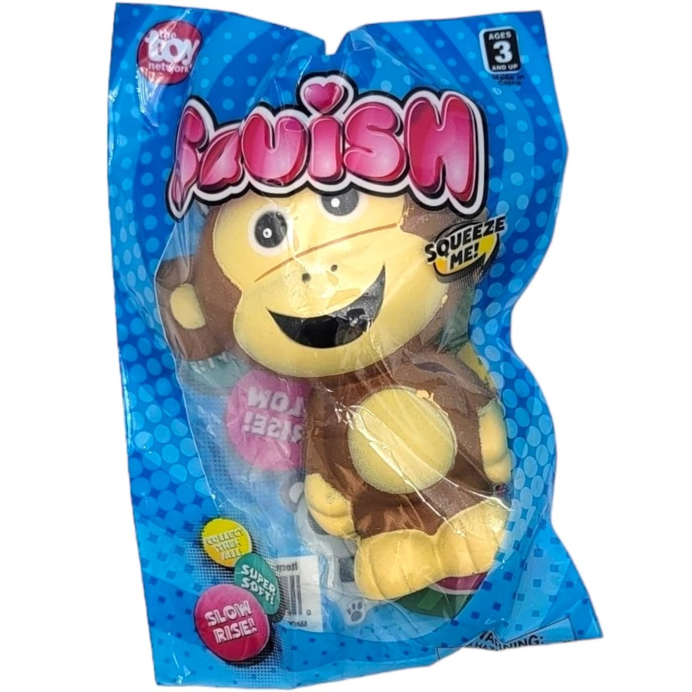 4 Pack Squish Monkey Stress Toy Y89862