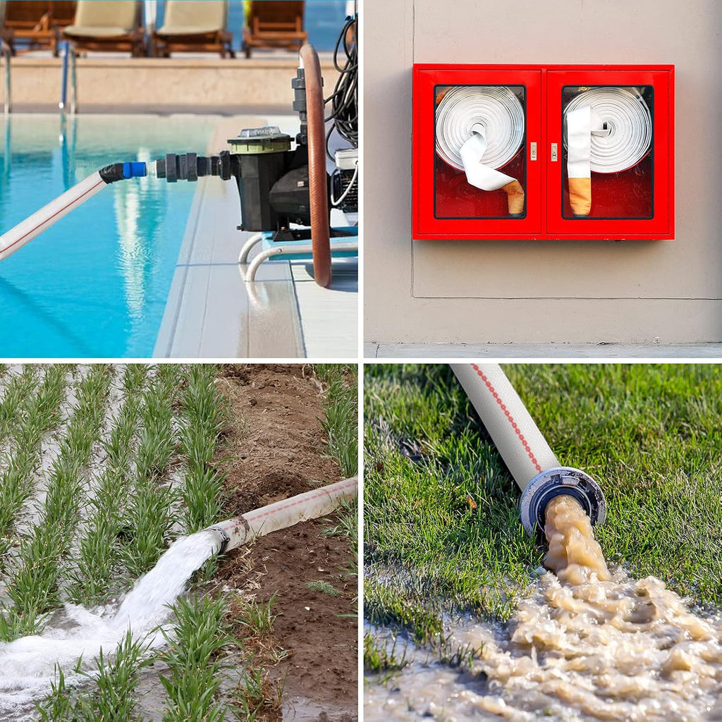 1-1/2" ID x 60 FT Lay Flat Backwash Hose, Pack of 2 R3946