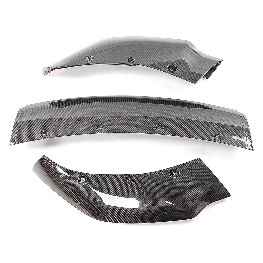 Gloss Black Real Carbon Fiber Front Lip Spoiler Splitter D289