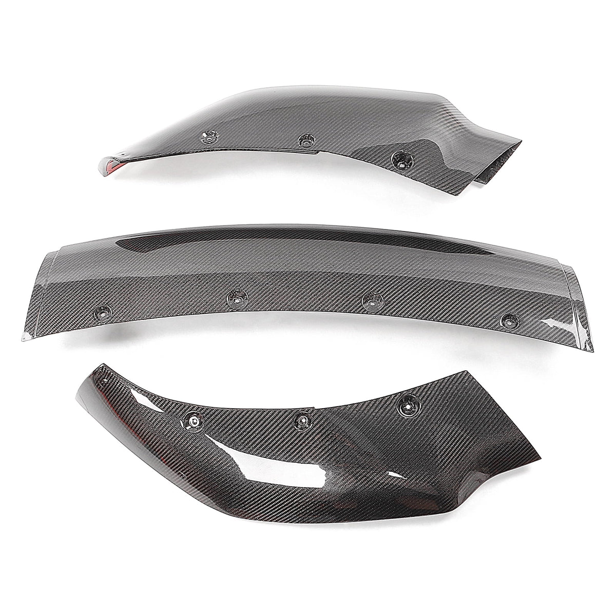 Gloss Black Real Carbon Fiber Front Lip Spoiler Splitter D289