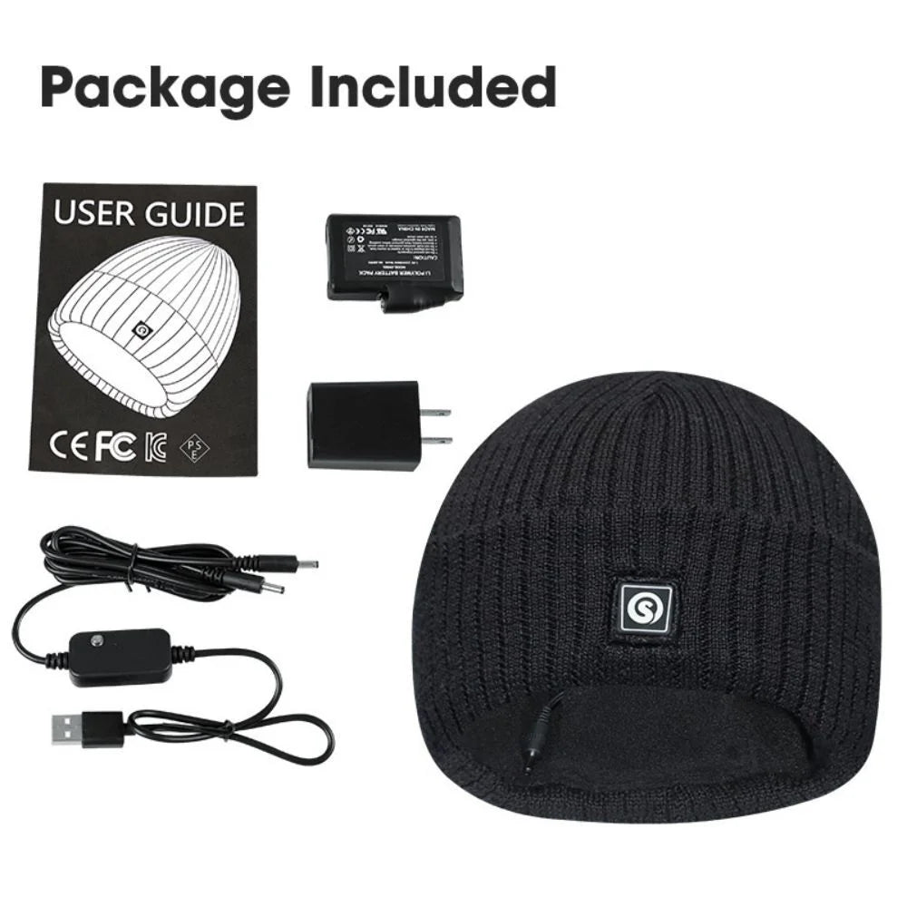 Rechargeable Battery Heating Beanie with 3 Heat Tempo N4016