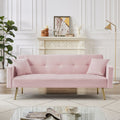 Pink Velvet Convertible Sofa Bed C91189