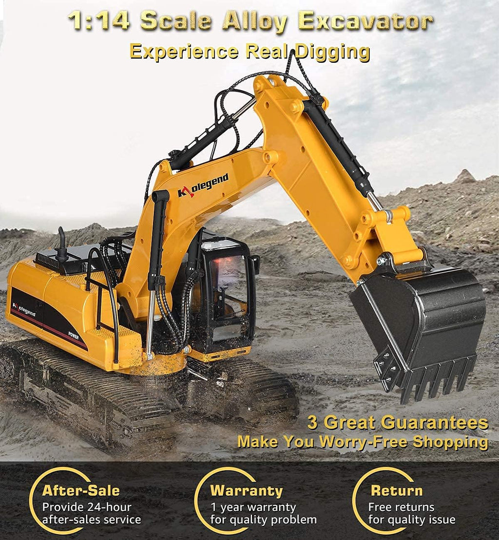 3 in 1 Remote Control Excavator with Metal Shovel, 15 Channel Construction Tractor P443637