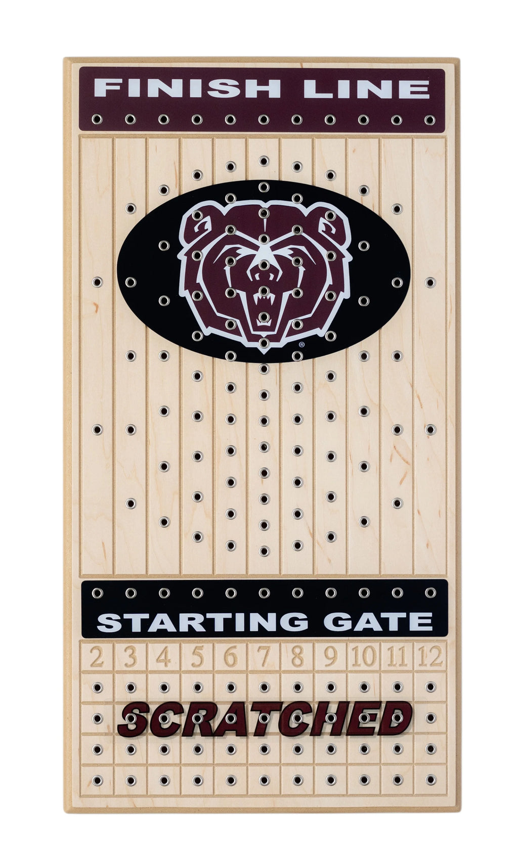 Handcrafted Maple Horseracing Party Board Game Y648