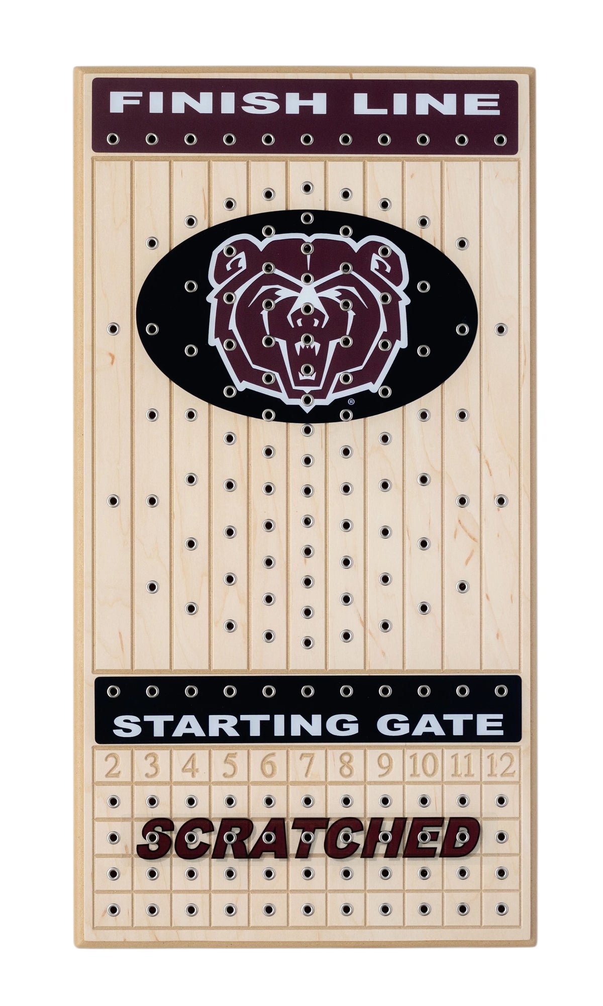 Handcrafted Maple Horseracing Party Board Game Y648