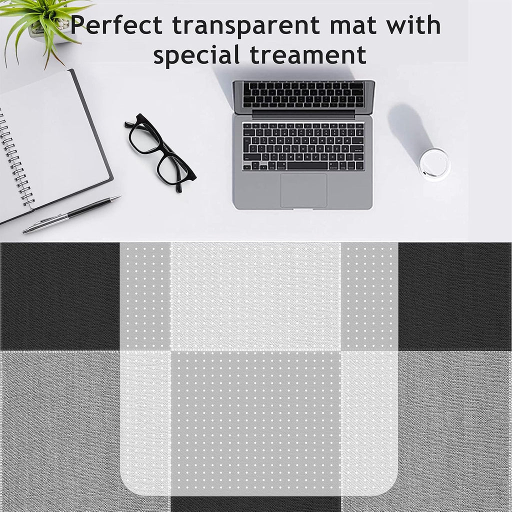 Transparent 2Pcs Office Chair Mat W54656