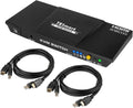 2x1 HDMI KVM Switch 4K@60Hz Ultra HD with 2 Pcs 5ft KVM Cables P33611