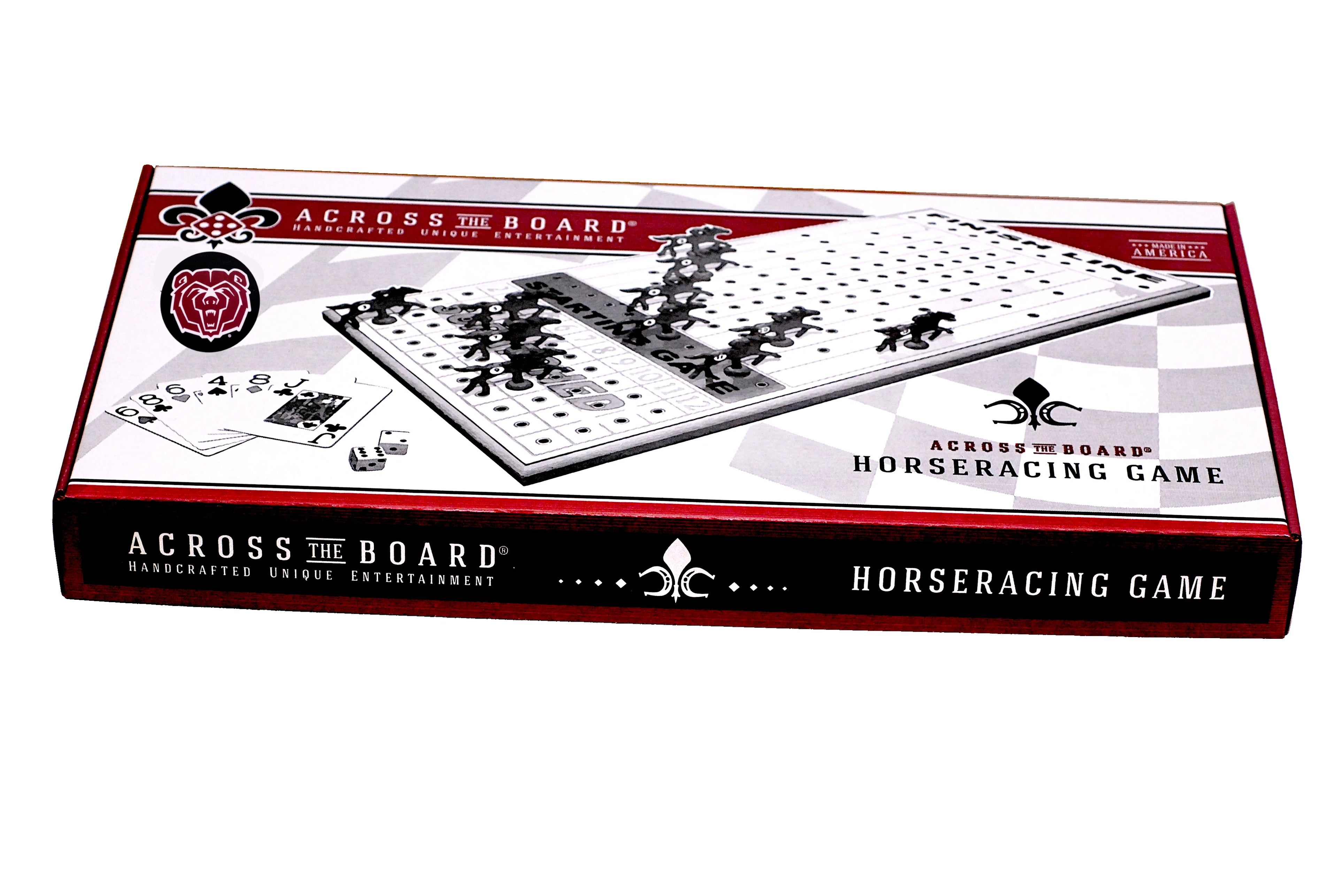 Handcrafted Maple Horseracing Party Board Game Y648
