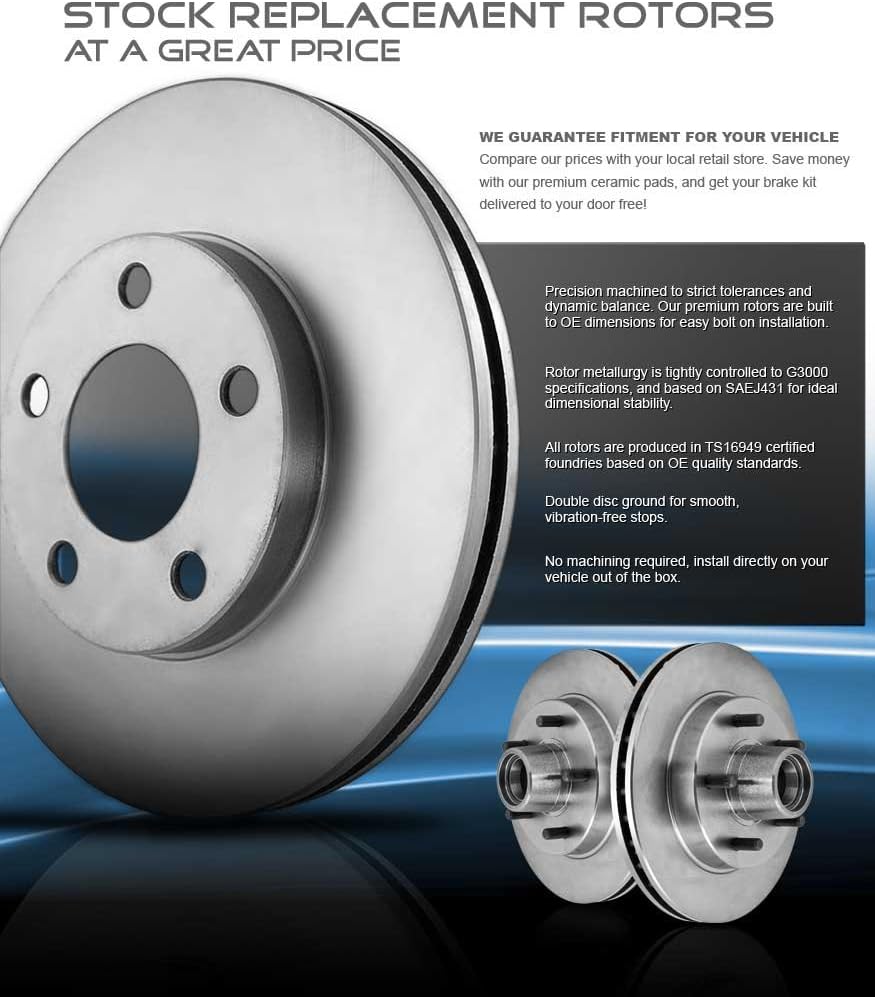 6 Lug Brake Rotors Set H909