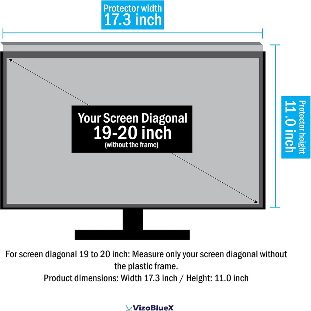 32 inch Anti-Blue Light Monitor Screen Protector Panel (28.5 x 17.1 inch) L783529