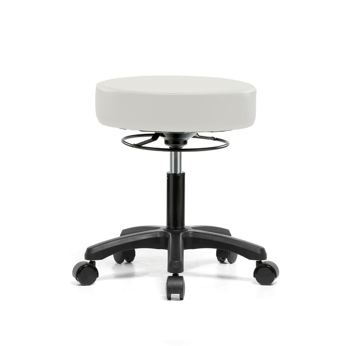 Gray Vinyl Rolling Height Adjustable Stool F9874