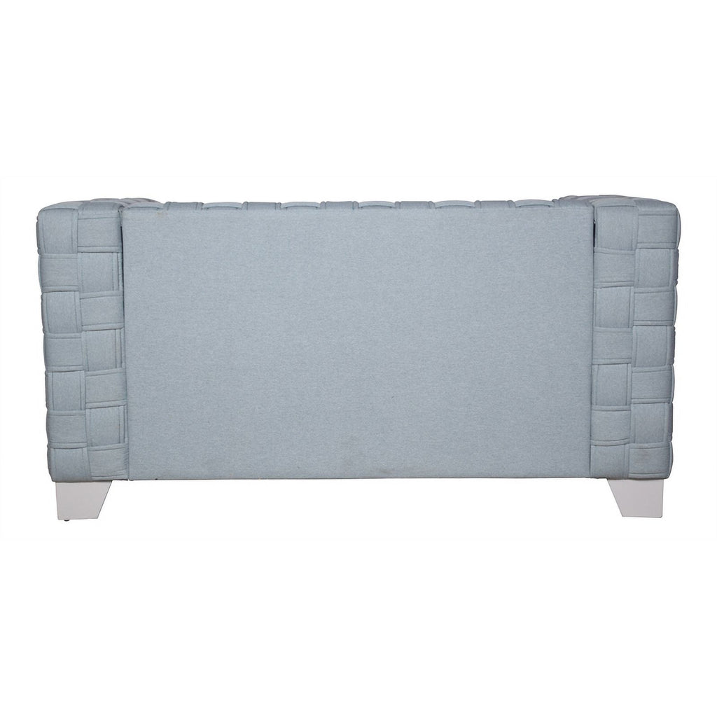 Light Teal Chenille Loveseat F460