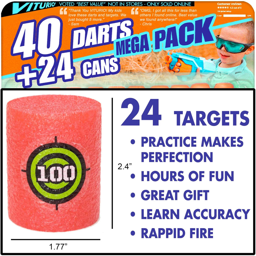64pc Soft Foam Targets and 40 Soft Darts N20262