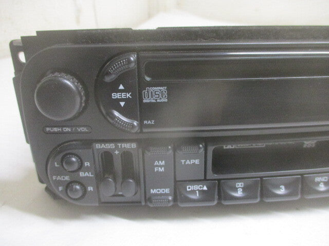 Pre-Owned Dodge Ram 1500 Caravan Single Disc CD Cassette Tape Player Radio Q5890