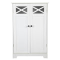 Double Door Floor Cabinet in White Z6793