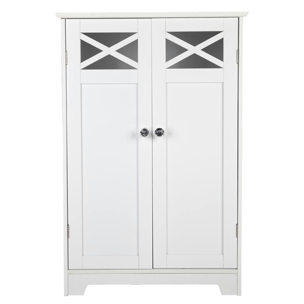 Double Door Floor Cabinet in White Z6793