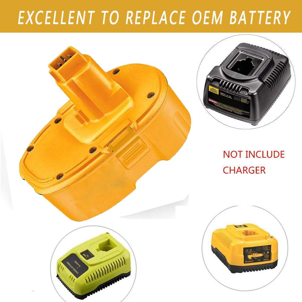 2 Pack 18V 4.6Ah Ni-MH Replacement Battery for Cordless Power Tool E92931