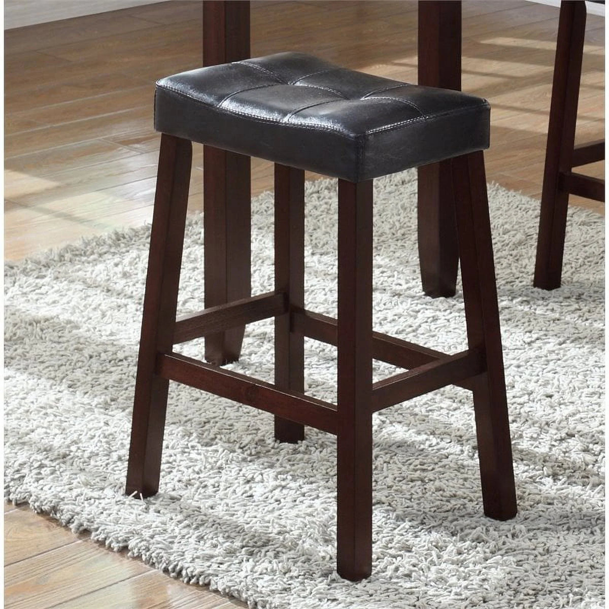 3Pc Espresso Marble Breakfast Table Set D794