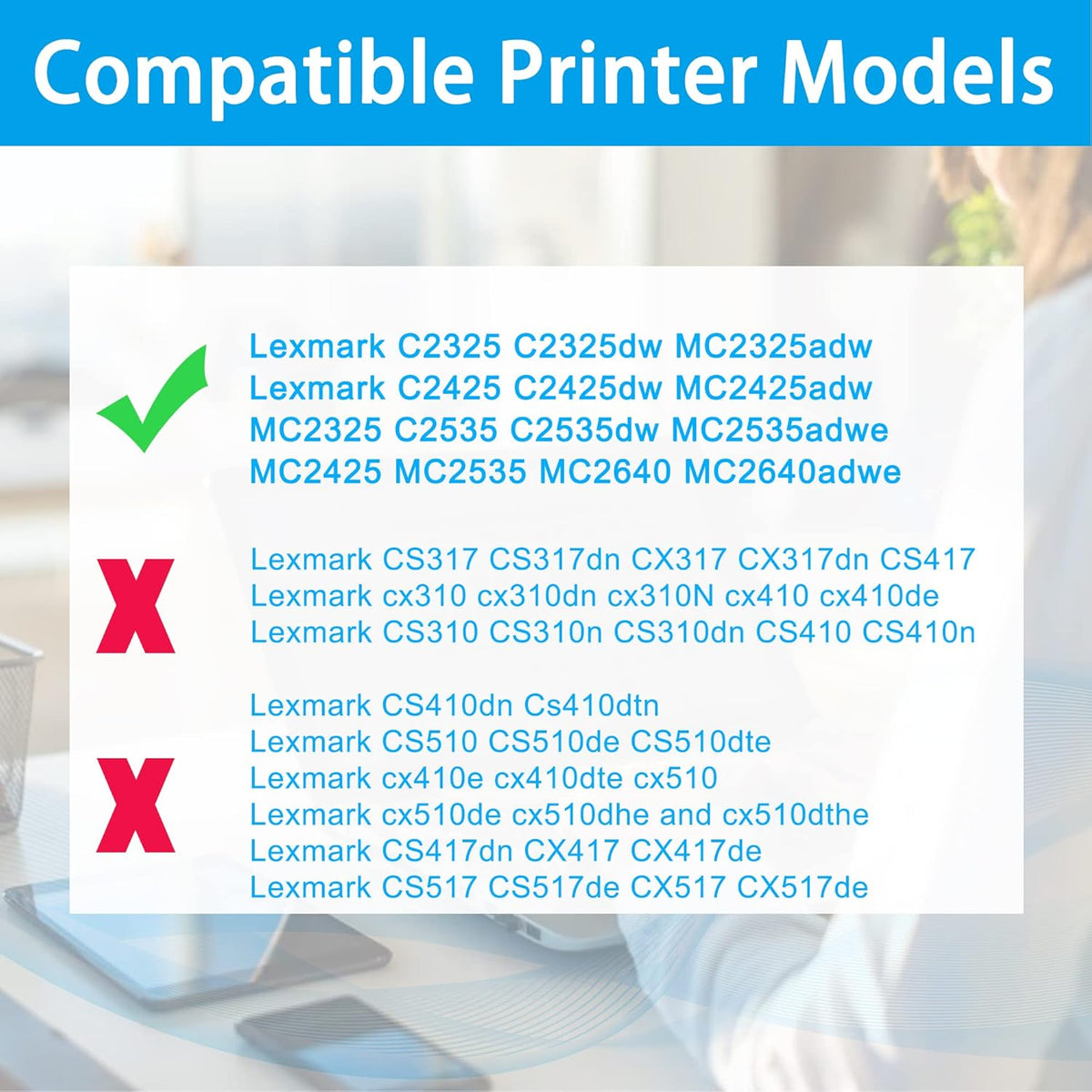 Compatible Toner Cartridge 4-Pack KCMY B40632
