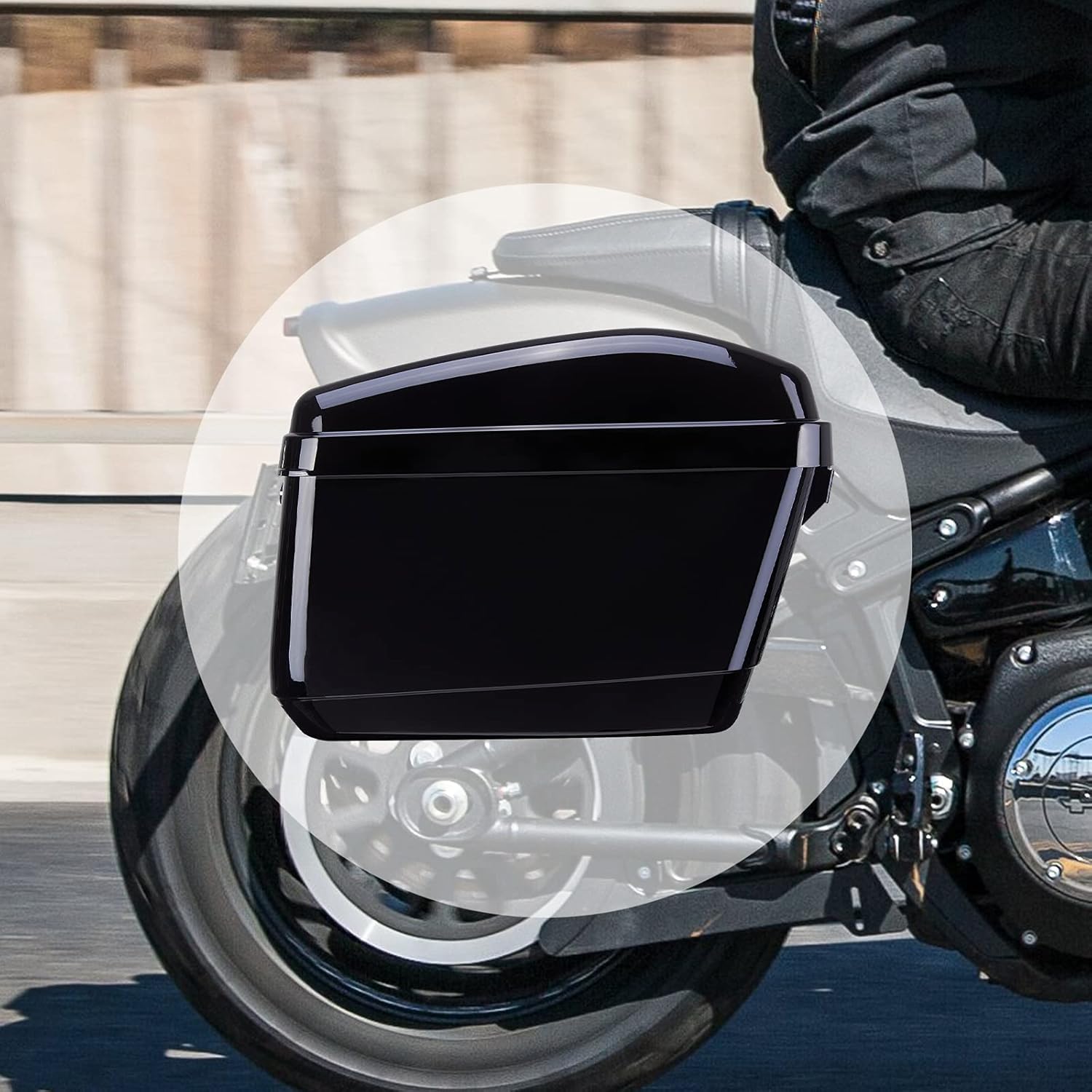 Motorcycle Hard Saddlebags with Mounting Kits R131