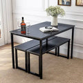3 Piece Dining Set Black L696