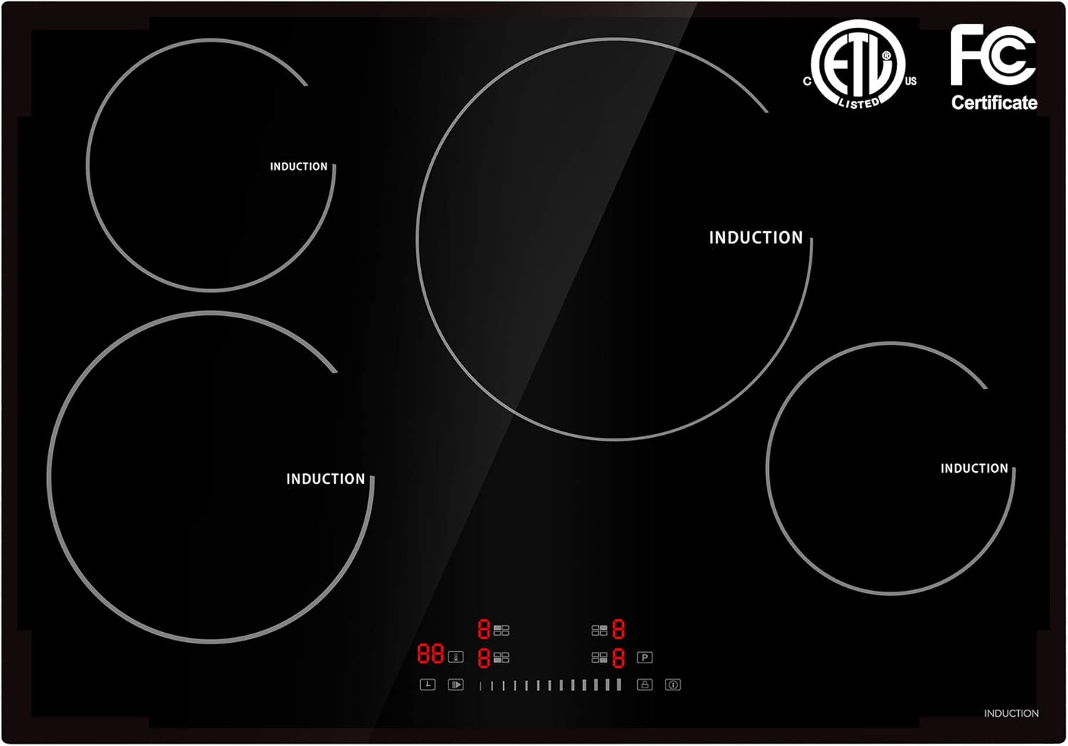 30 Inch 4 Burners Induction Cooktop with Timer D446