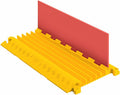 Orange Lid with Yellow Ramp Polyurethane 5-Channel Cable Protector Y7061