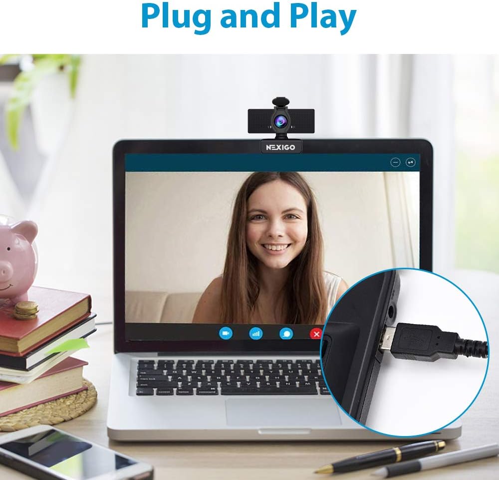 2 Pack 1080P Web Camera with Microphone and Privacy Cover W496