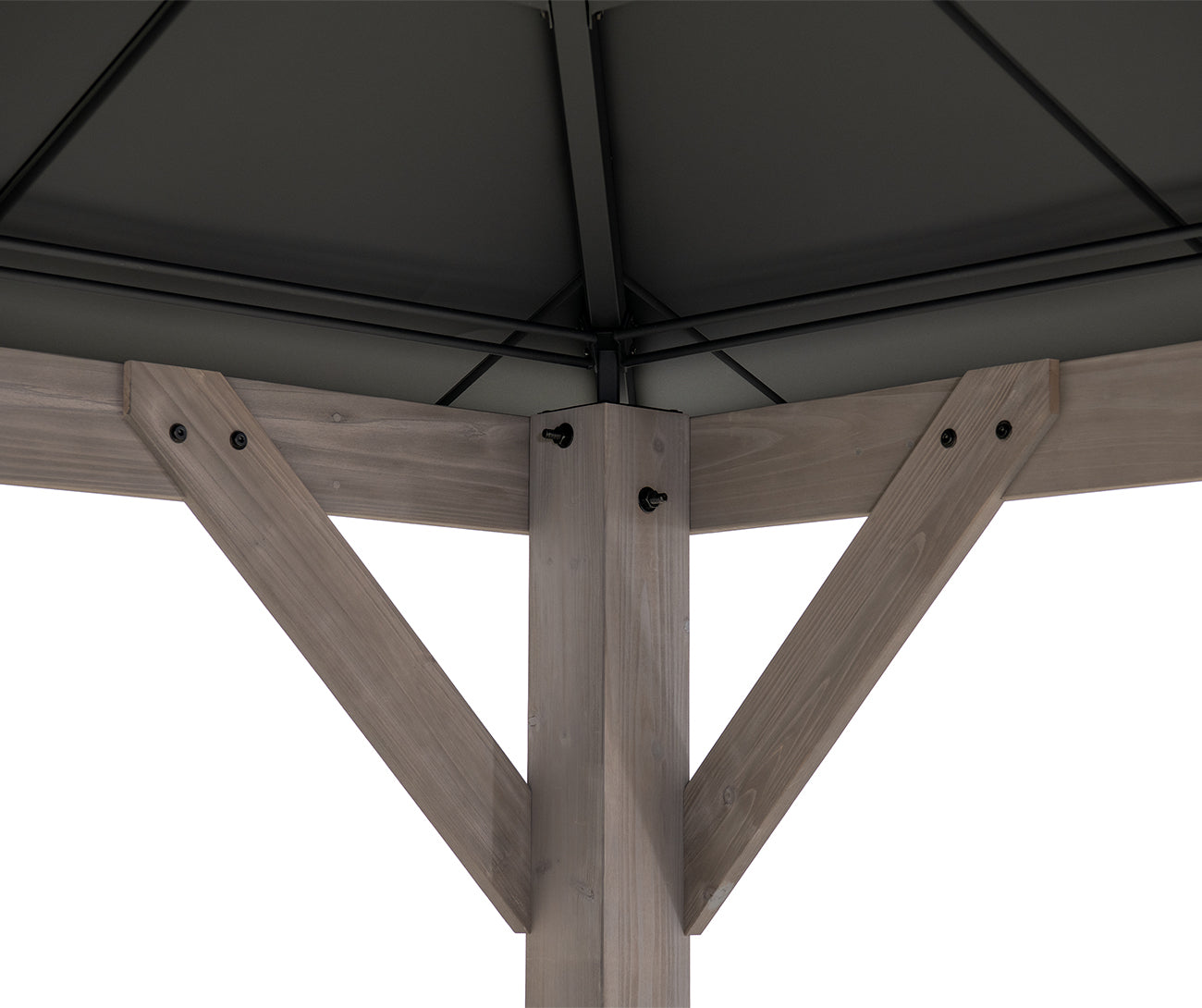 12x16 ft. Steel Hardtop Gazebo with 2-tier Metal Roof J851