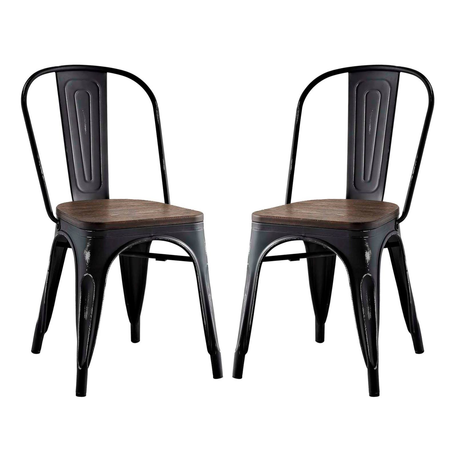 Set of 2 Industrial Kitchen Dining Chair D922