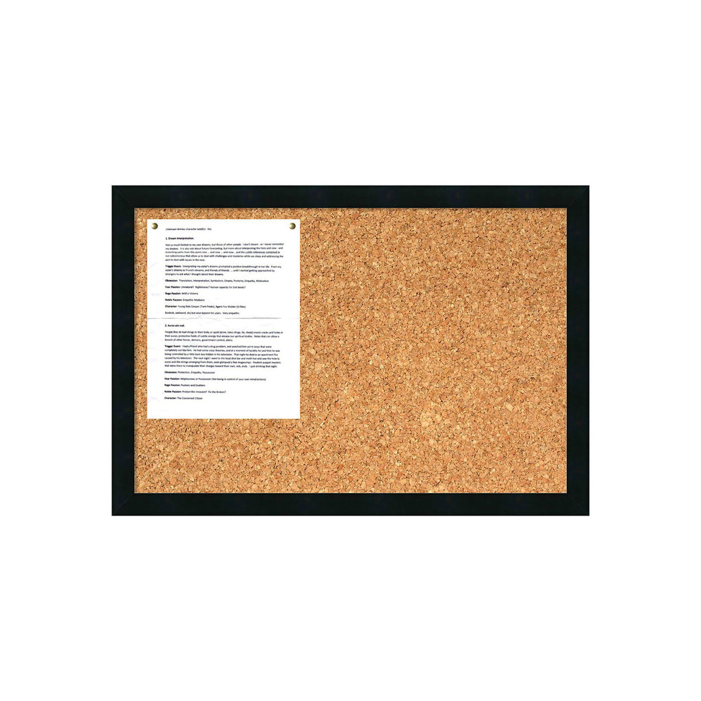 Black Framed Cork Board F210