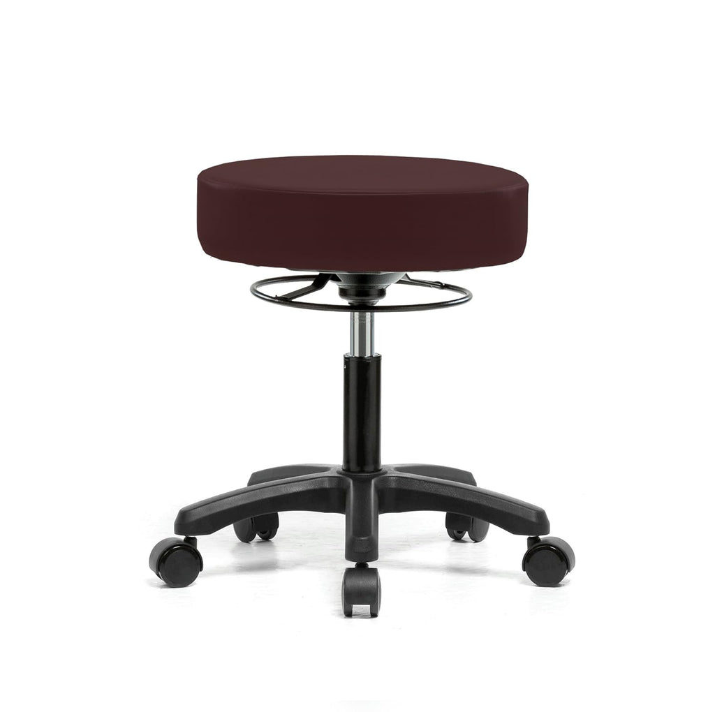 Gray Vinyl Rolling Height Adjustable Stool F9874