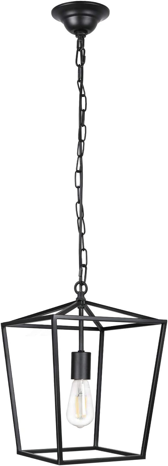 Vintage 3-Lights Black Lantern Chandelier D99361