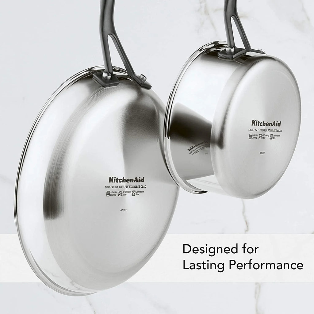 5-Ply Clad Stainless Steel Saucepan with Lid, 3 Quart E347