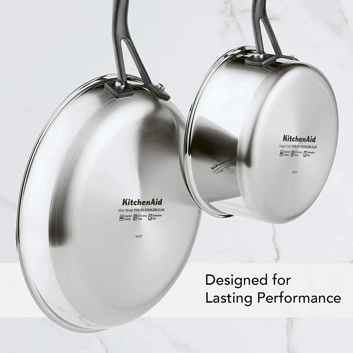 5-Ply Clad Stainless Steel Saucepan with Lid, 3 Quart E347