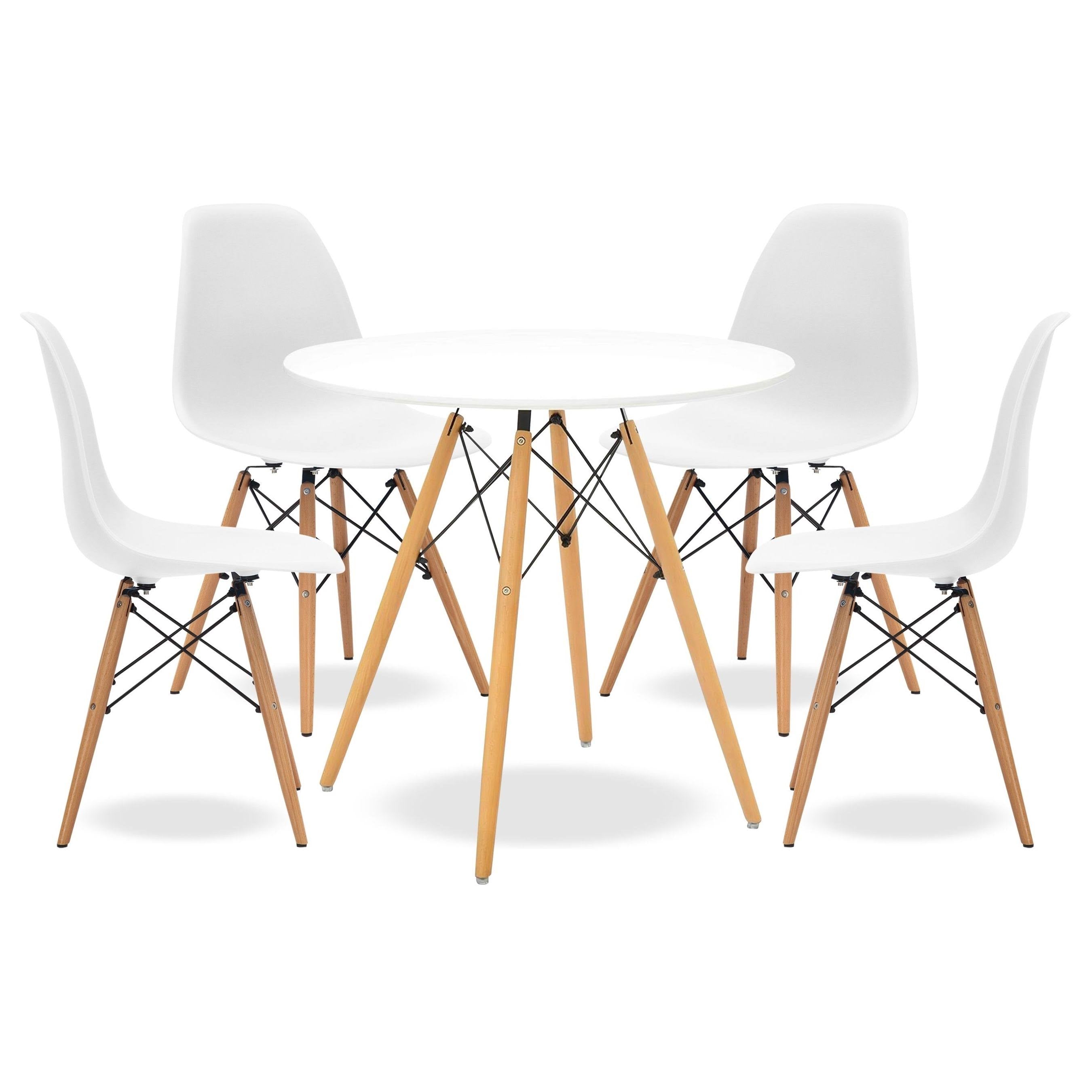 5 Piece White Dining Set Y78485