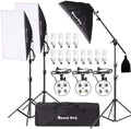 2400W Softbox Photography Lighting Kit with Boom Arm and Carry Case A5826