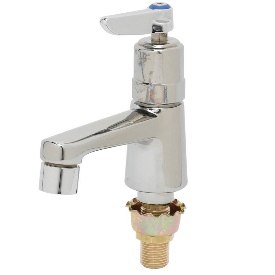 Chrome Self-Closing Metering Sill Faucet with Lever Handle H580