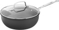 Black 3-1/2-Quart Nonstick Hard-Anodized Saute Pan with Lid, Pack of 2 C942583
