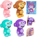 4 Pack Squish Monkey Stress Toy Y89862