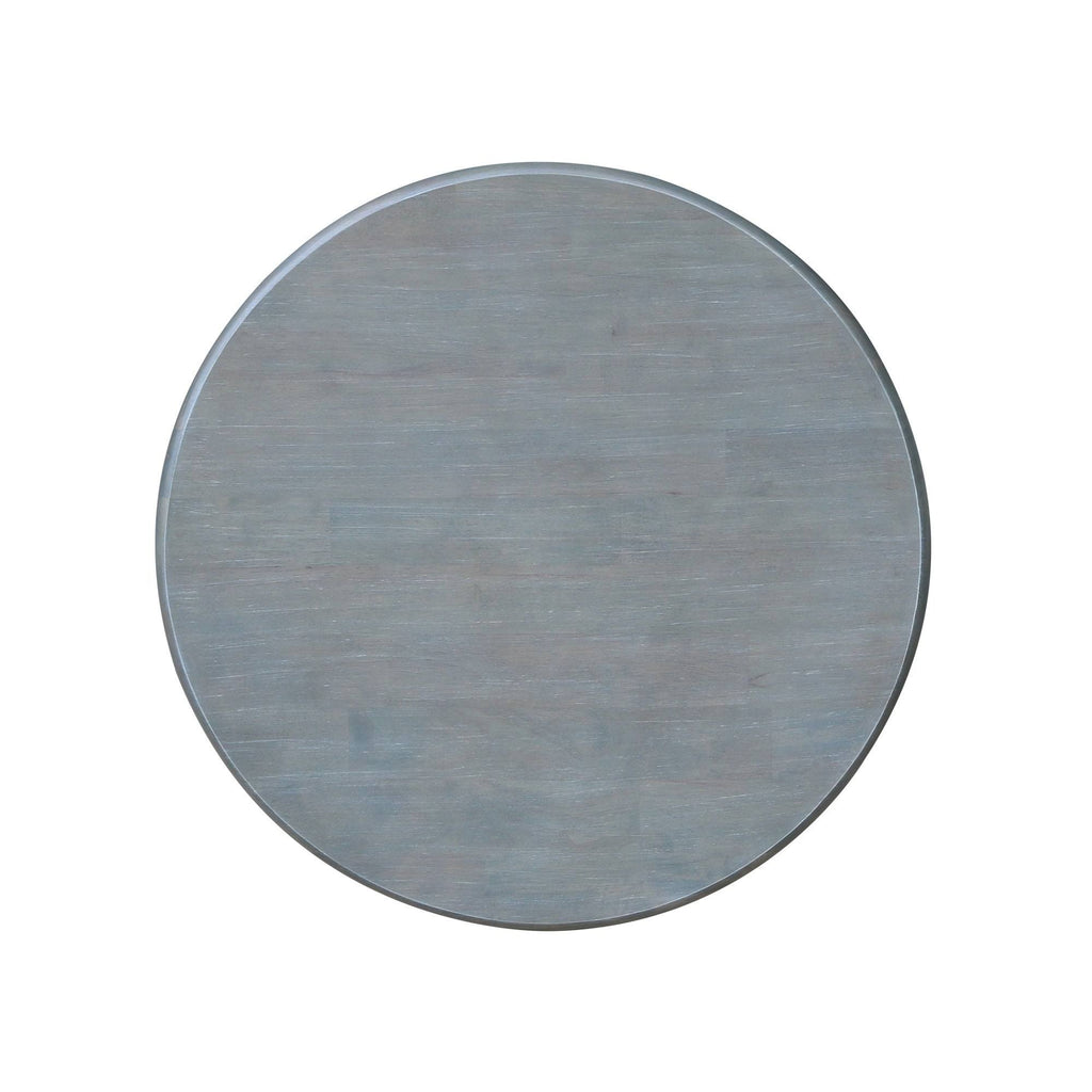 White/Heather Gray Round Top Pedestal Table J58949