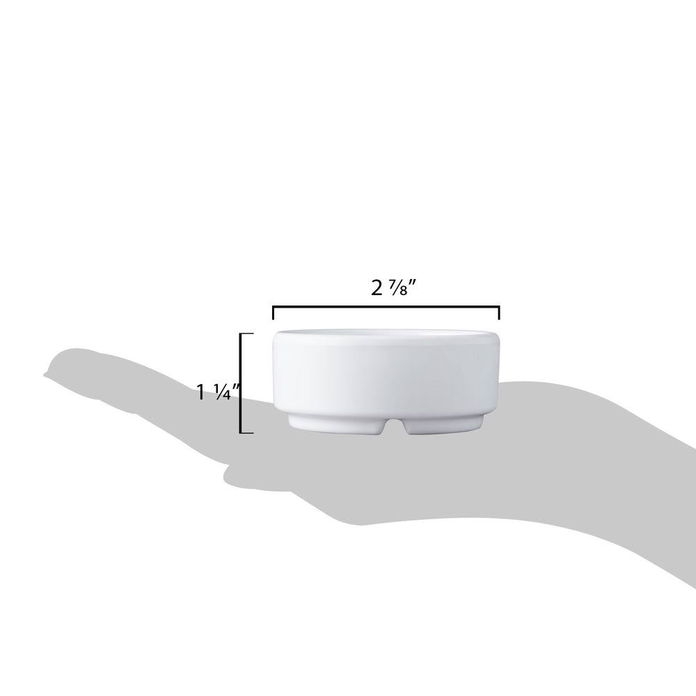 White Melamine 2 oz Straight Sided Ramekin E532