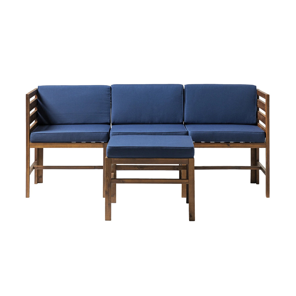 Navy 4 Piece Modular Patio Sectional D843506
